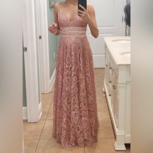 Rose Gold Formal Maxi Dress Size S